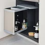 Poubelle de cuisine 23 L automatique DELINIA id plastique gris