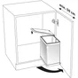 Poubelle de cuisine 23 L automatique DELINIA id plastique gris