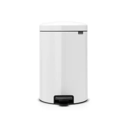 Poubelle De Cuisine 20 L À Pédale Brabantia Acier Inox Blanc