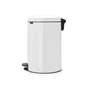 Poubelle De Cuisine 20 L À Pédale Brabantia Acier Inox Blanc