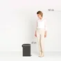 Poubelle De Cuisine 20 L À Pédale Brabantia Acier Inox Blanc