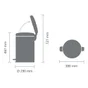 Poubelle De Cuisine 20 L À Pédale Brabantia Acier Inox Blanc