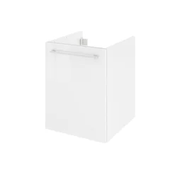 Meuble de salle de bains simple vasque REMIX, l.45 x H.57.7 x P.47 cm, blanc