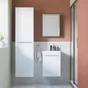 Meuble de salle de bains simple vasque REMIX, l.45 x H.57.7 x P.47 cm, blanc