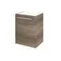 Meuble de salle de bains simple vasque, REMIX, l.45 x H.58 x P.35 cm, effet chêne havane