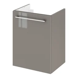 Meuble de salle de bains simple vasque, REMIX, l.45 x H.57.7 x P.35 cm, gris granit