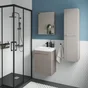 Meuble de salle de bains simple vasque, REMIX, l.45 x H.57.7 x P.35 cm, gris granit