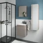 Meuble de salle de bains simple vasque, REMIX, l.45 x H.57.7 x P.35 cm, gris granit