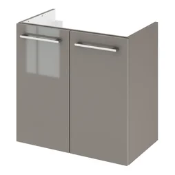 Meuble de salle de bains simple vasque, REMIX, l.60 x H.57.7 x P.35 cm, gris granit