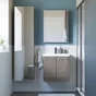 Meuble de salle de bains simple vasque L. 60 x H. 58 x P. 48 REMIX, gris granit, REMIX