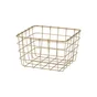 Panier H.9 x L.15 x P.15 cm, Joy, métal doré