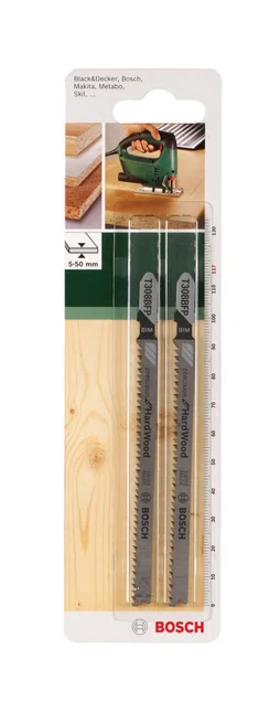 Lot De 2 Lames Coupe Fine Et Nette Bosch T308Bfp Pour Bois Massifs
