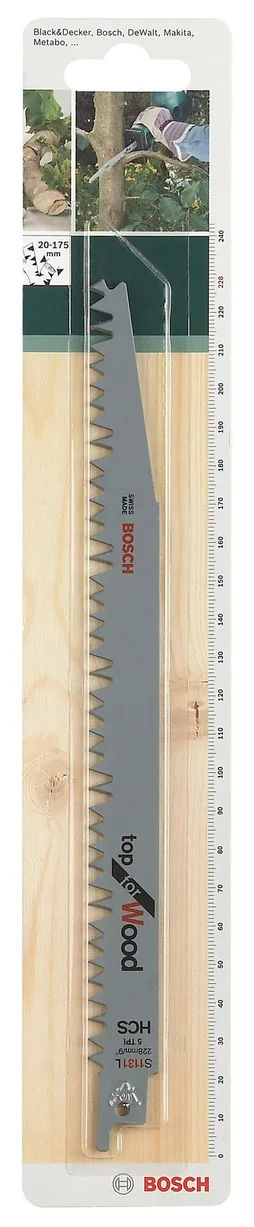 Lot De 2 Lames Coupe Rapide Et Grossière Bosch S1131L Pour Scie Sabre Ou Égoïne