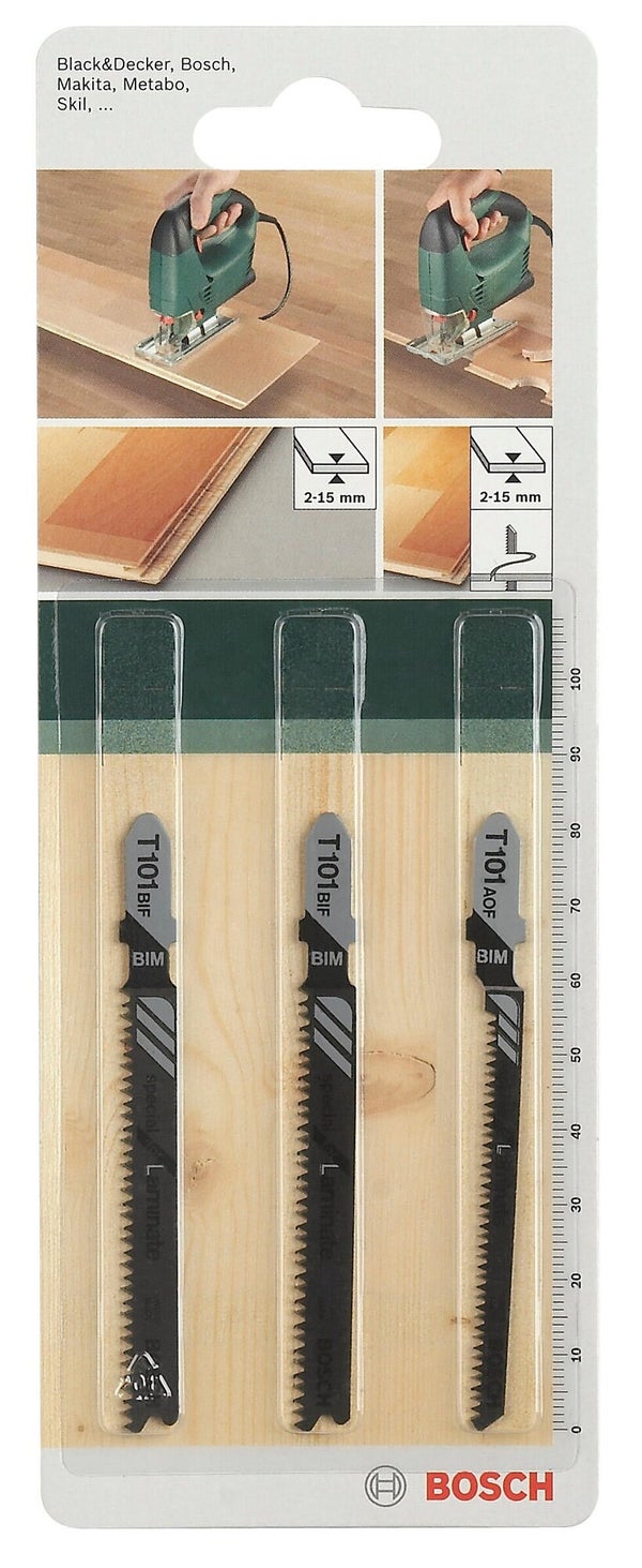 Lot De 3 Lames Coupe Fine Et Nette Bosch T 101 Bif/Aof Spéciale Parquet
