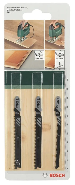 Lot De 3 Lames Coupe Fine Et Nette Bosch T 101 Bif/Aof Spéciale Parquet