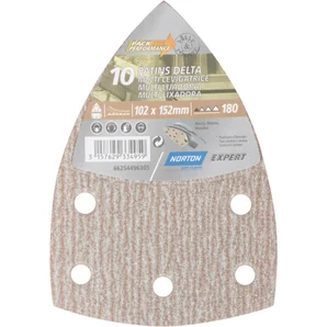 Lot De 10 Patins Abrasifs Norton, 102X152 Mm, Grains 180