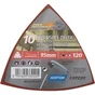 Lot De 10 Patins Abrasifs Norton, 93X93 Mm, Grains 120
