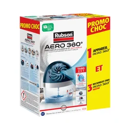 Absorbeur d'humidité Rubson Aero 360° + 3 recharges dont 2 gratuites