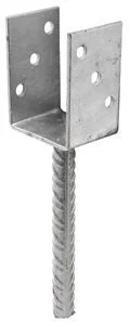 Support De Poteau Forme U Galvanisé Gah Alberts, 71X100X200X60 Mm