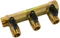 Collecteur Mf 20/27 - 3 Départs + Vannes À Compression Laiton M 15 X 21