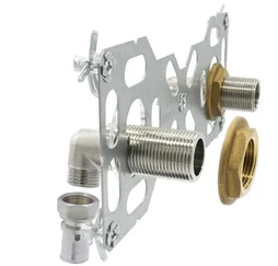 Double Sortie De Cloison Mâle Pour Tube Multicouche, Diam.16 Mm 20 X 27 Mm