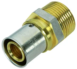 Manchon à sertir en laiton mâle pour tube en multicouche, diam. 16 12 x 17