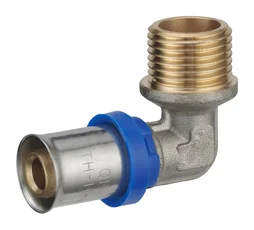 Raccord Coudé 90° À Sertir Laiton M 20 X 27 Pour Tube En Multicouche