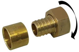 Raccord glissement ecrou libre per f15x21 d12