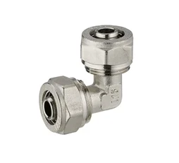 Raccord Coudé 90° À Compression Laiton D.16 Pour Tube En Multicouche