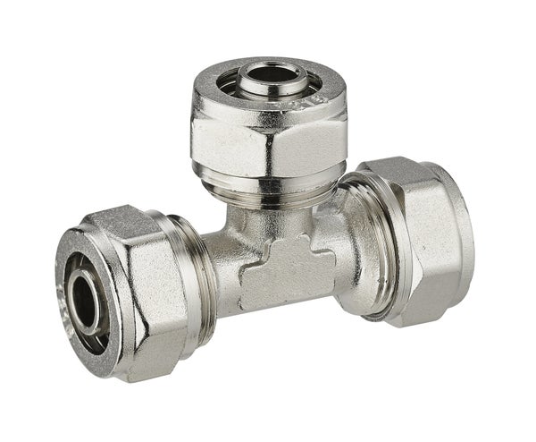 Raccord Té Égal À Compression Laiton D.16 Pour Tube En Multicouche