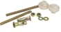 Lot de 2 fixations pour lavabo à paroi creuse + chevilles, L.0,38 X H.110 cm