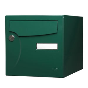 Boîte Aux Lettres Normalisée 1 Porte Extérieur Renz Acier Vert Brillant