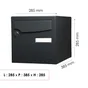 Boîte aux lettres normalisée 1 porte extérieur RENZ Animation acier anthracite