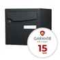 Boîte aux lettres normalisée 1 porte extérieur RENZ Animation acier anthracite