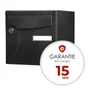 Boîte Aux Lettres Normalisée 1 Porte Extérieur Renz Acier Noir Brillant