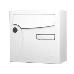 Boîte Aux Lettres Normalisée 1 Porte Extérieur Renz Acier Blanc Brillant