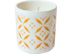 Pot terre cuite mosaique, insecticide Jasmin, 78 x 72 mm, blanc