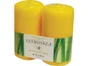 Lot de 2 bougies cylindrique anti moustique citronnelle, 100 x 50 mm