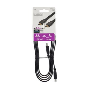 Câble Hdmi Plat Mâle, 1.8 M Evology
