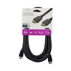 Câble Hdmi Mâle / Mâle, 5 M Evology