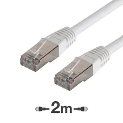 Câble blindé RJ45 (catégorie 6) mâle / mâle, EVOLOGY, 2m