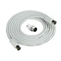 Câble coaxial 9.52m² femelle / mâle blanc 2m + adaptateur mâle/mâle, EVOLOGY