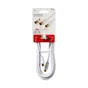 Câble coaxial 9.52m² femelle / mâle blanc 5m + adaptateur mâle mâle, EVOLOGY