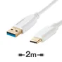 Câble Chargeur Usb Type C, 2 M Blanc Evology
