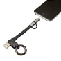 Câble Porte-Clefs 2 En 1 Lightning Iphone Et Micro Usb, 0.2 M Noir Evology