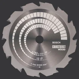 Lame Coupe Rapide Et Grossière Bosch Scie Circulaire 190 Mm Bois Et Aluminium