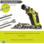 Perforateur Ryobi One+ R18Sds-0, 18 V Sans Batterie Batteries