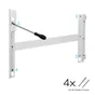 Radiateur électrique à inertie sèche Aria, HJM, 1500 W horizontal blanc