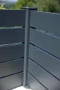 Lame De Clôture Aluminium Ajourée Klos-Up ! Gris Zinc, H.9 X L.145 Cm