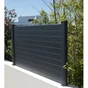 Lame De Clôture Aluminium Pleine Klos'Up Gris Zinc, H.9 X L.145 Cm